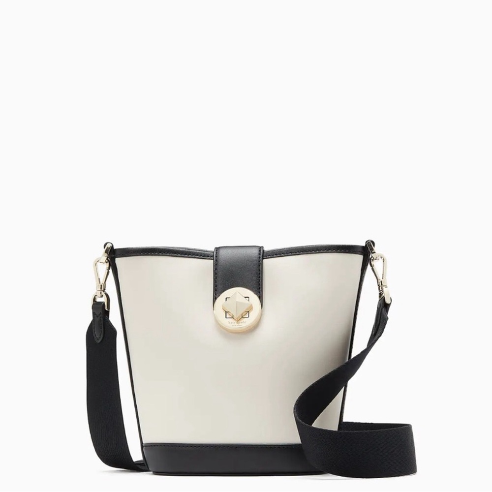 Kate Spade Audrey Color Block Mini Bucket Crossbody Bag Black Multi